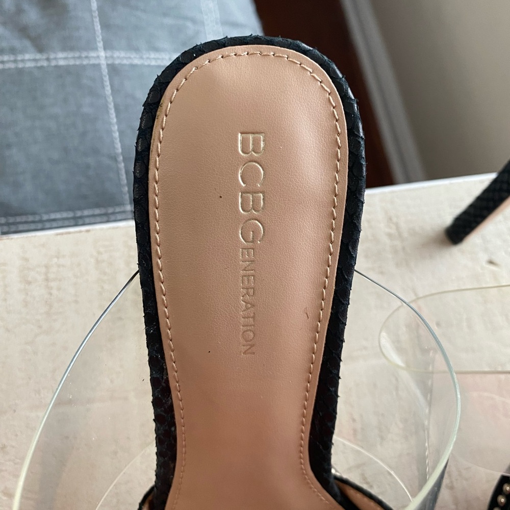 BCBGeneration Black and Tan Heels